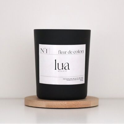 CLASSIC SCENTED NATURAL CANDLE Black N°1 Cotton flower With
