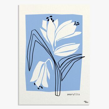 Affiche fleur bleu 2