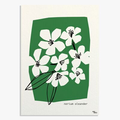 Green flower poster