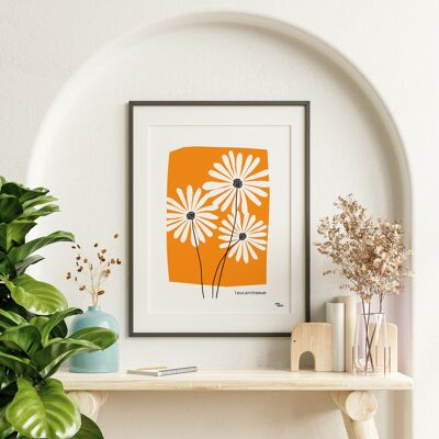 Orange flower poster