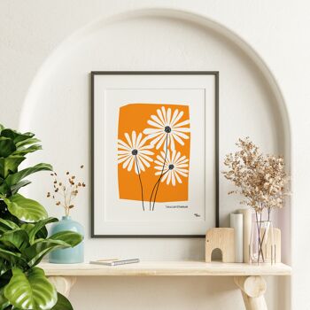 Affiche Fleur orange 1