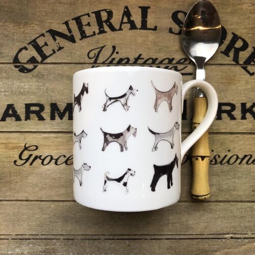 Schnauzer bone china mug