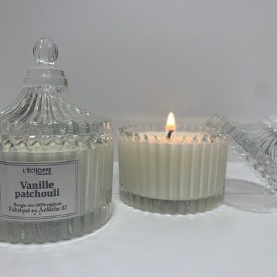 SCENTED CANDLE VANILLA PATCHOULY - 100% VEGETABLE WAX SOYA - BONBONNIERE 70 G