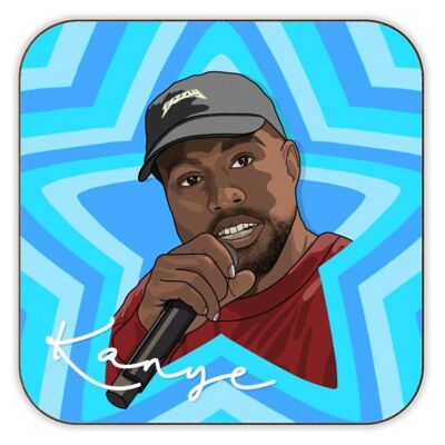Coasters 'Musical stars Kanye west print