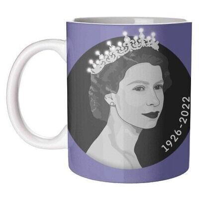 Tazas 'Estampado conmemorativo de la Reina Isabel II'