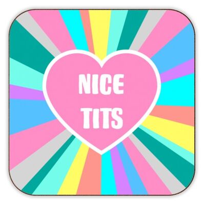 Coasters 'Nice Tits Colour Burst'