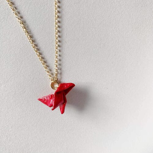.Paper Bird Money Heist Silver Necklace. - Gold Plated Silver