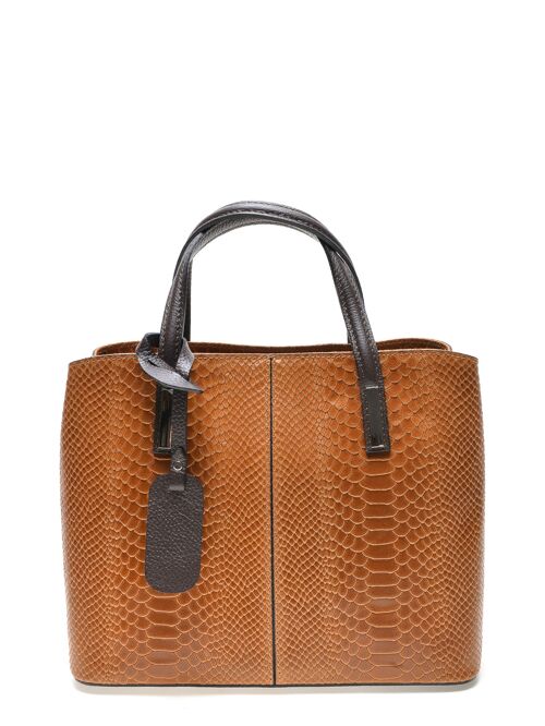 AW22 RM 8067_COGNAC_Top Handle Bag