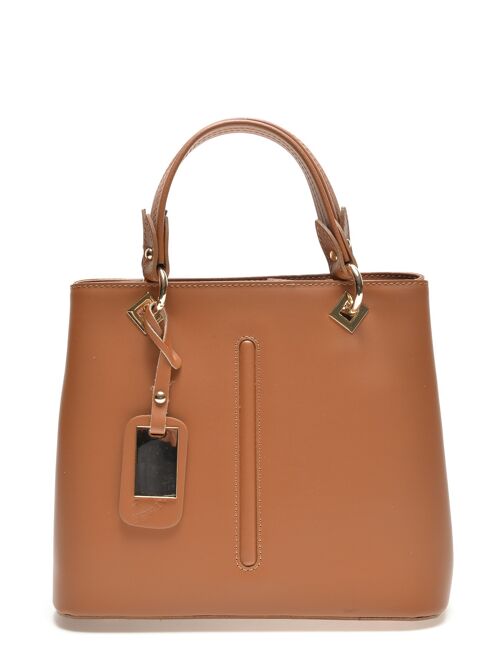 AW22 RM 3021_COGNAC_Top Handle Bag