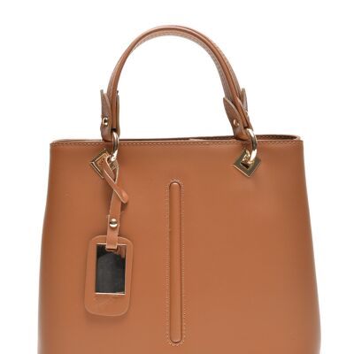 AW22 RM 3021_COGNAC_Top Handle Bag