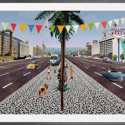 Sigrou avenue - A3 (42 x 29,7 cm) - N° ../30, Black brushed aluminium