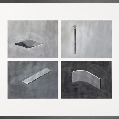 Fata Morgana (Études) - A2 (42 x 59,4 cm) - N° ../12, Black brushed aluminium