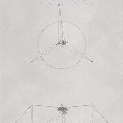 Observatoire: Arecibo - A2 (42 x 59,4 cm) - N° ../12, Black brushed aluminium