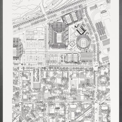 Roland Garros - A1 (59,4 x 84,1 cm) - N° ../12, Black floater frame