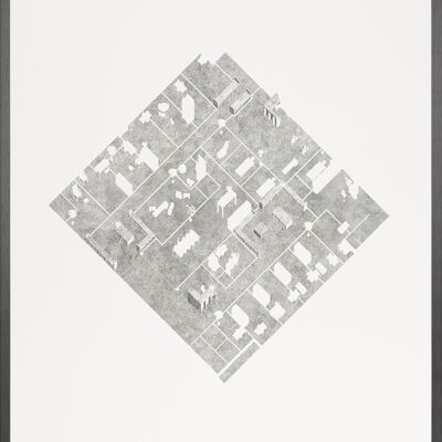 Palimpseste minéral - A3 (42 x 29,7 cm) - N° ../50, Black brushed aluminium