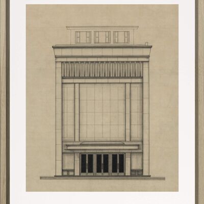 Salle Cortot - A1 (84 x 59,4 cm) - N° ../12, Black floater frame
