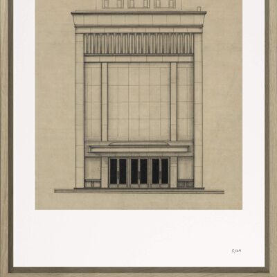 Salle Cortot - A3 (29,7 x 42 cm) - N° ../48, Black brushed aluminium