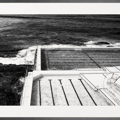 Sea pool - A3 (29,7 x 42 cm) - N° ../48, Black brushed aluminium