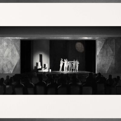 Teatro II - A2 (42 x 59,4 cm) - N° ../24, Black brushed aluminium