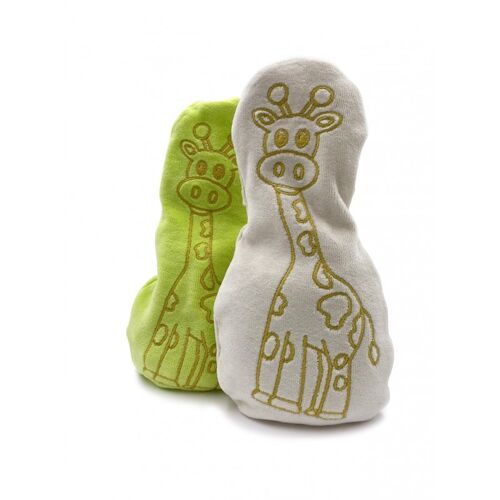 Doudou Bouillotte Girafe Vert