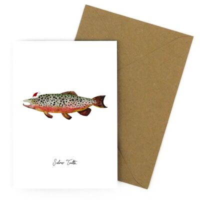 Flumens Christmas Trout Greeting Card