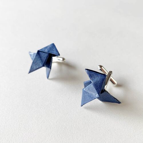 .Paper Bird Cufflinks.-Light Grey