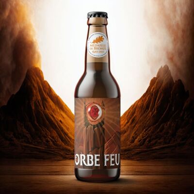 Bière ambrée BIO 🔥 orbe feu 33cl