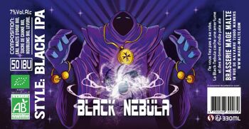 Bière black IPA BIO 🪐 black nebula 33cl 2