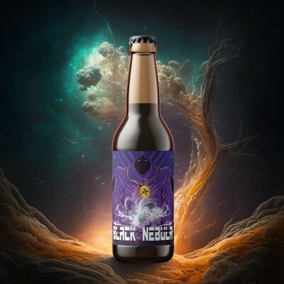 Organic black IPA beer 🪐 black nebula