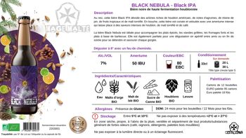 Bière black IPA BIO 🪐 black nebula 33cl 4