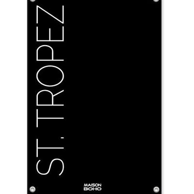 Outdoor Tuinposter | St. Tropez | Schwarz | 70x100cm