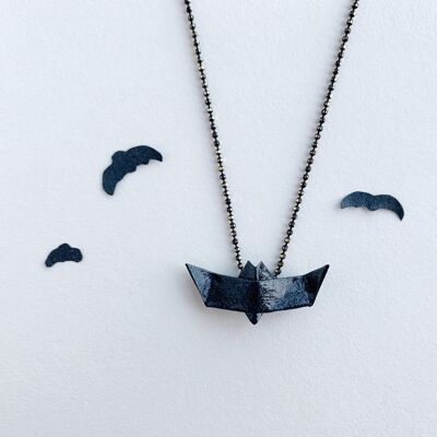 .Halloween Bat Necklace.