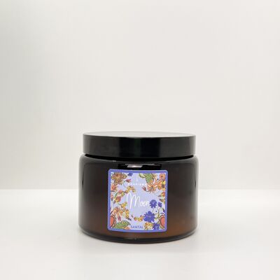 Moon Aromatic Candle in Glass Jar - Santal