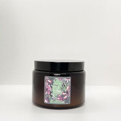 Bougie aromatique en pot de verre Relax – Menthe & Basilic