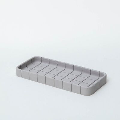 Tile Oblong Tray - Ash Grey