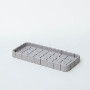 Plateau Oblong Tile - Gris Cendré 1