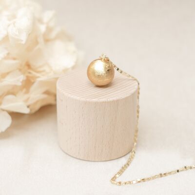 Maternity bola GAIA - Yellow gold on faceted chain