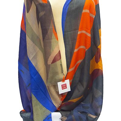 Stola in lana pregiata multicolore 3700