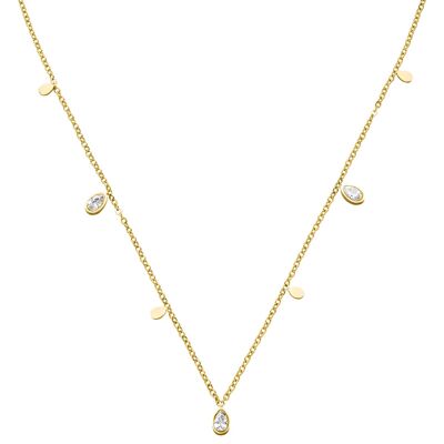 Shine Drops Halskette | 18K vergoldet Silber