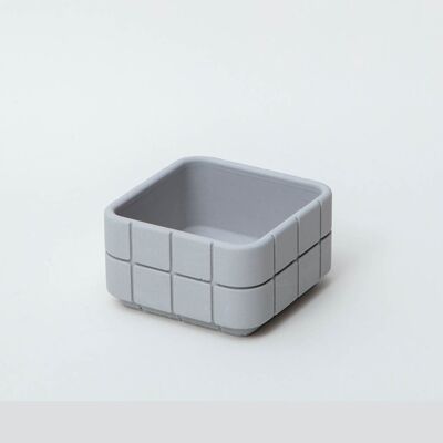 Piatto quadrato per piastrelle - grigio cenere