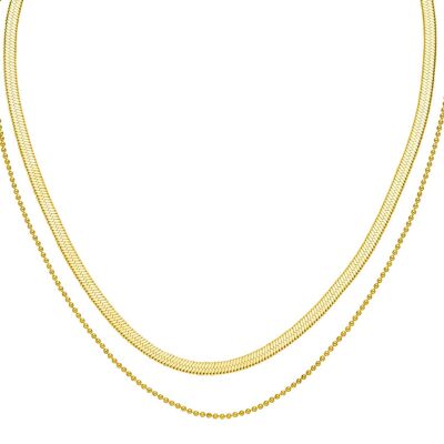 Sleeky | 18K vergoldete Halskette Gold
