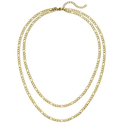 Double Figaro Kette | 14K vergoldet Gold