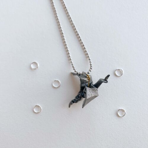 .Classic Dragon Necklace. - Dark Grey