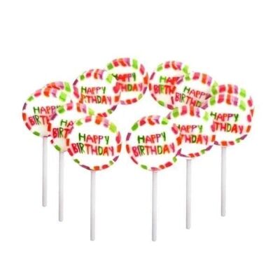 ROCK Lollipops "HAPPY BIRTHDAY" - Display of 100 lollipops