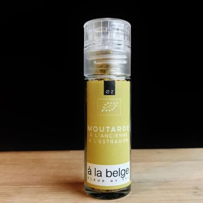 Fleur de sel à la moutarde à l'ancienne à l'estragon 25g