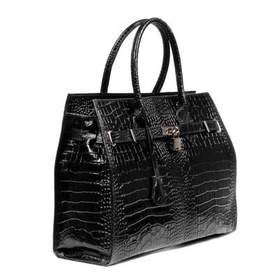 Abetone Women's tote bag. Crosta Embossed Genuine Leather