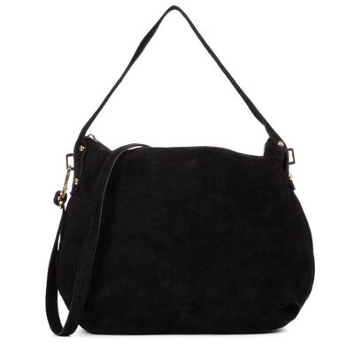 Acerenza Shoulder Bag Woman.Genuine Leather Suede