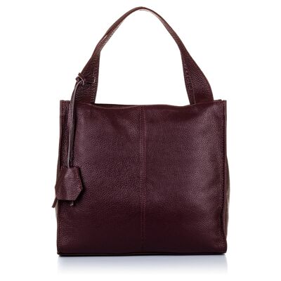Agazzano Women's Shoulder Bag. Genuine Dollaro Leather