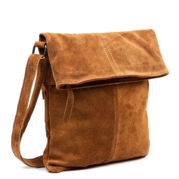 Sac à bandoulière Airuno pour femme. Cuir véritable Daim 4