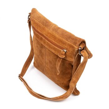 Sac à bandoulière Airuno pour femme. Cuir véritable Daim 5